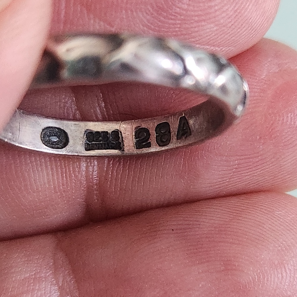 Georg Jensen Stacking Ring , 28A,  Sterling Silver, Size 6.5, vintage - Picture 3 of 8